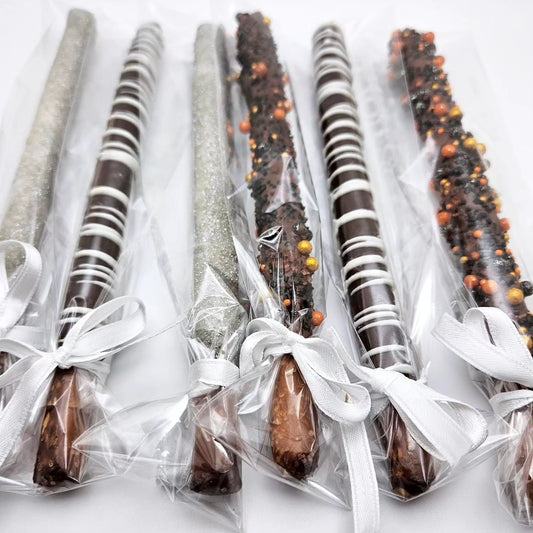 Chocolate covered pretzel rods